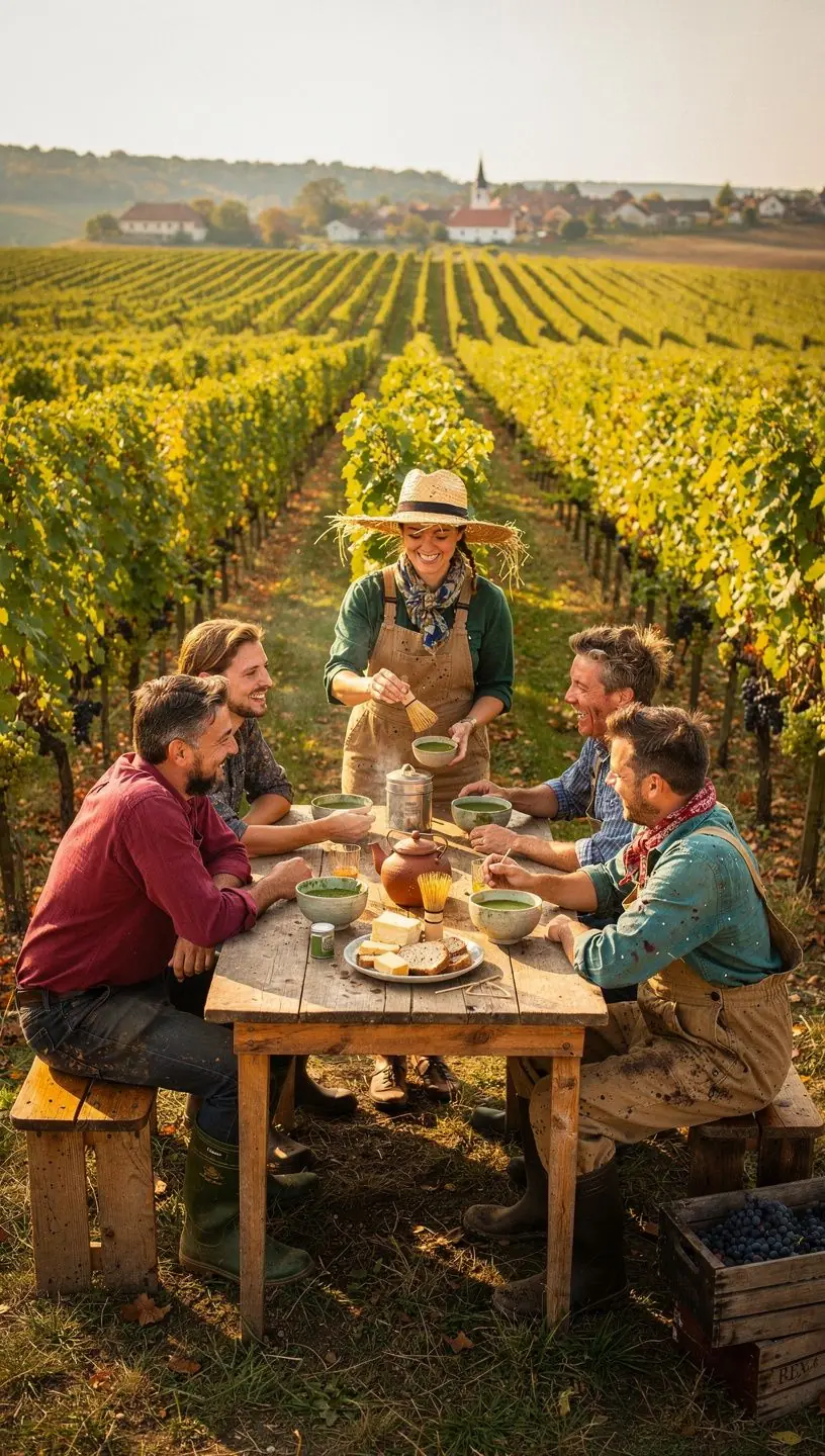 Matcha zöld tea púder, amely egy hagyományos japán szertartás során készült.